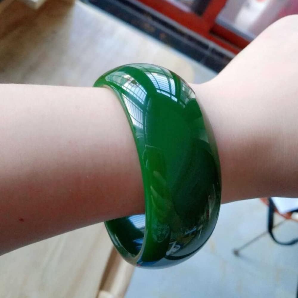 Bracciale In Giada Hetiana Naturale – Grado A, 58-60 Mm, Per Uomo E Donna