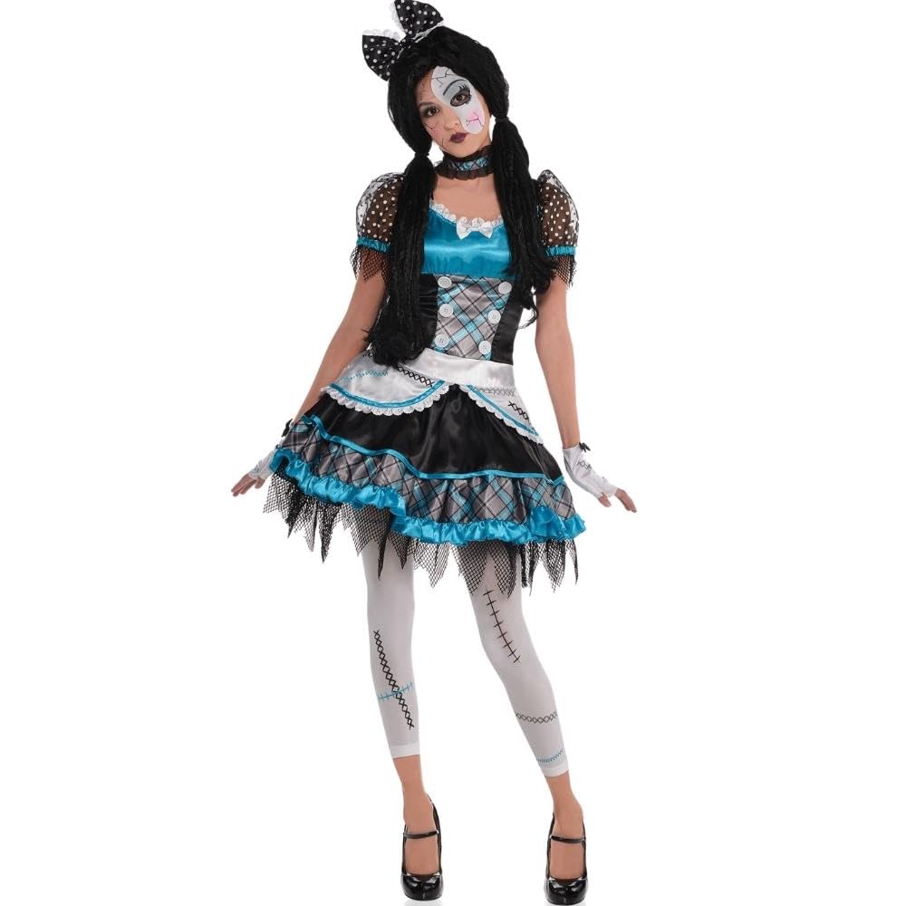 Amscan 8400709 Shattered Doll Adult Halloween Costume | Small (2-4) | 1 Set
