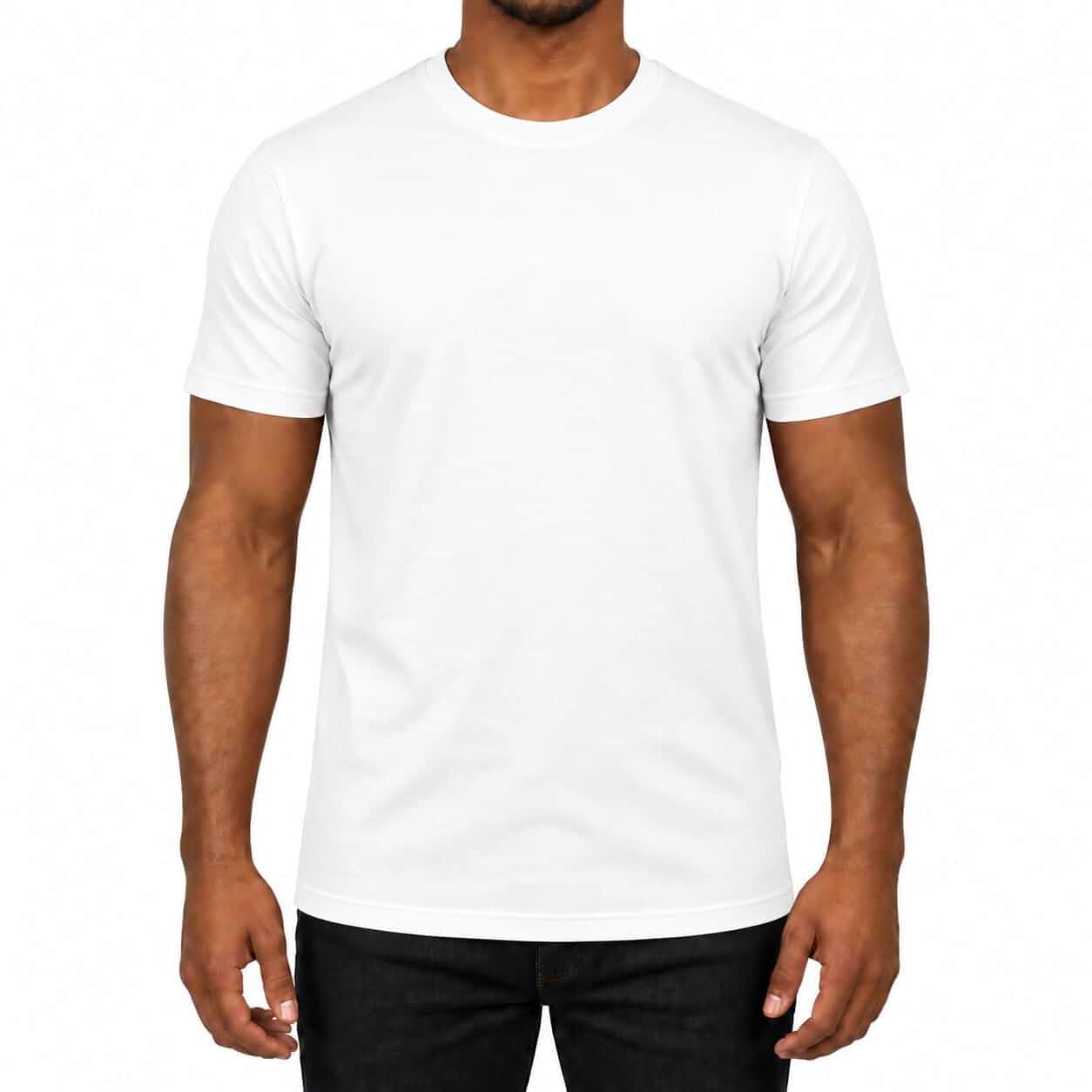 essentiq Men’s Premium 100% Cotton Plain T-Shirt – Classic Crew Neck, Short Sleeve, Soft Breathable Regular...