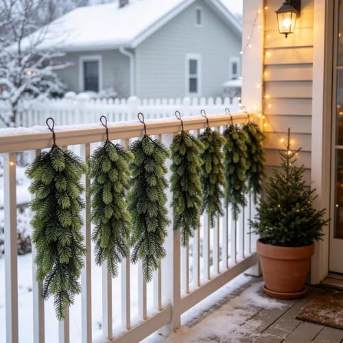 2 Pack Christmas Garland 23.62 Inch Artificial Cedar Greenery Garland - image 1