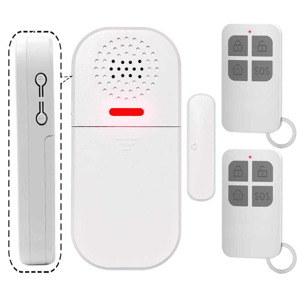 Buy Wireless Door Alarm with 2 Remote, Pool Door Alarm with Adjustable