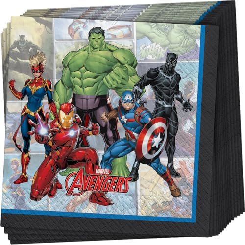 Amscan Marvel Avengers Powers Unite Lunch Napkins 16-Pieces Set