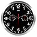 Ziruixiong Métal Silencieux Quartz Horloge Murale Silencieux Mouvement De Balayage Thermomètre Hygromètre No-Ticking Home Art Décor 30 Cm