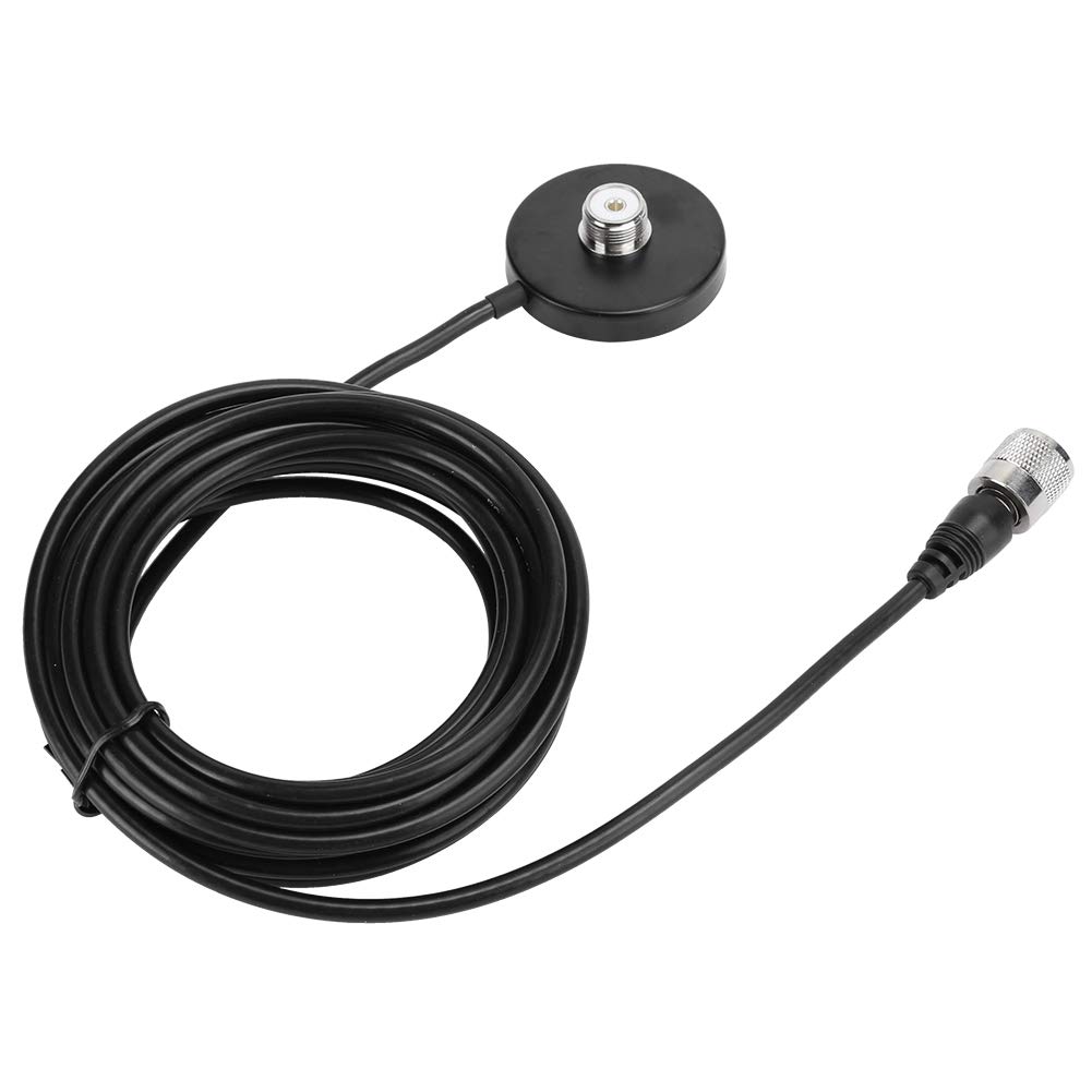 Queen.Y Base Magnetica per Antenna Radio Mobile, Supporto Resistente UHF con PL-259 a SO-239, 5M Cavo per Radio