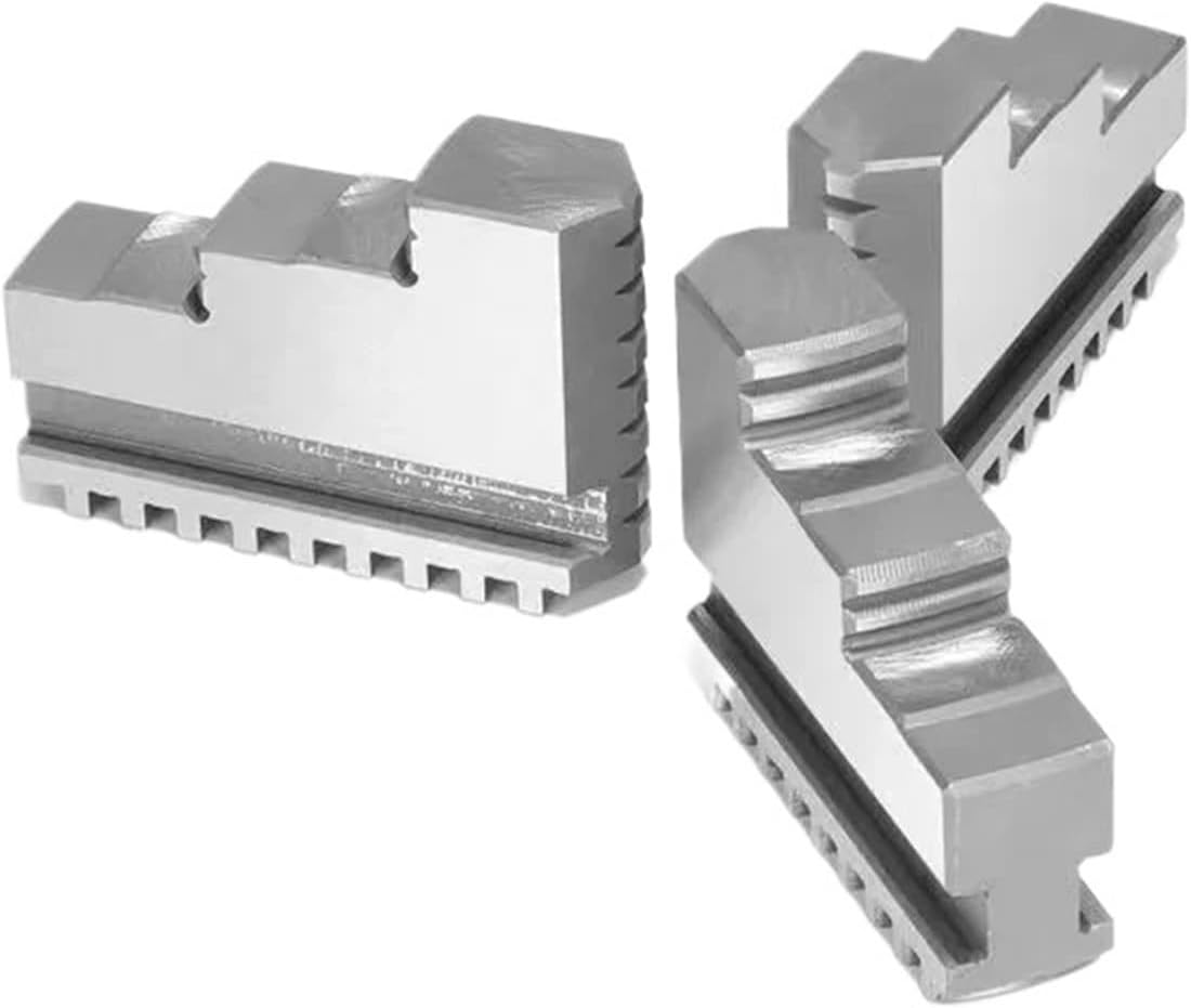 200MM Lathe Chuck Jaw 3 Jaw Lathe Chuck K11-200 Internal Jaws and External Jaws Chuck Spare Part Soft Jaws(K11-200 Internal Jaw)