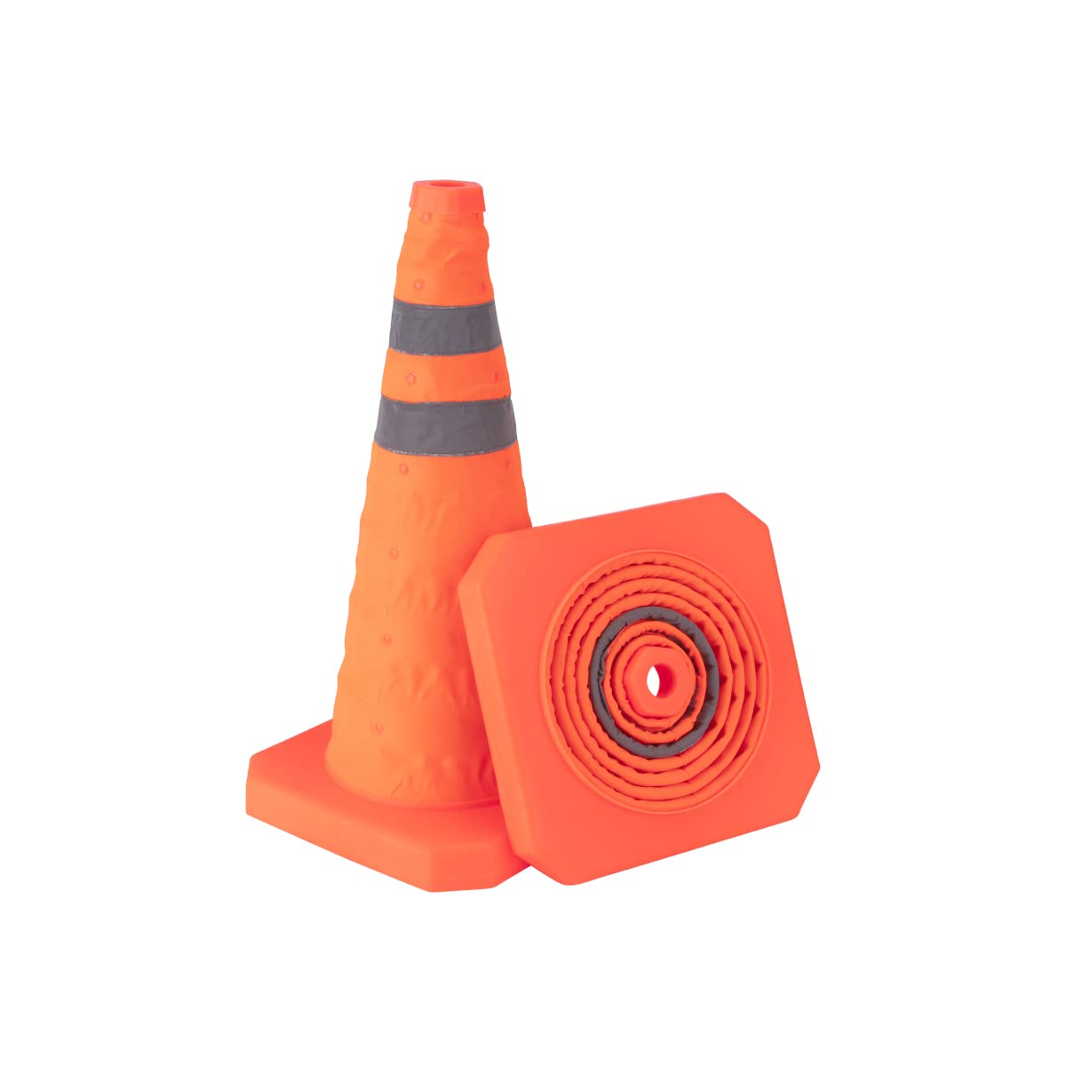 Cônes de circulation pliables de 45,7 cm avec lumière LED, multi-usages, cônes de sécurité réfléchissants, cônes de sécurité routière, cônes de stationnement, cônes de construction pliables (8)