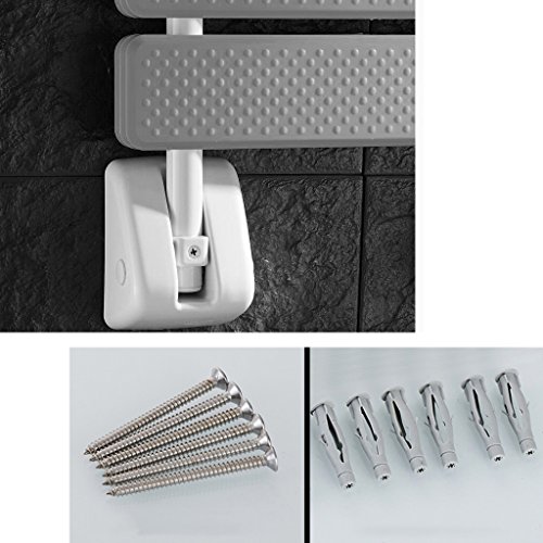 Taburete de ducha plegable de pared, base antideslizante de acero inoxidable, silla plegable para ancianos y discapacitados, asiento montado en la pared