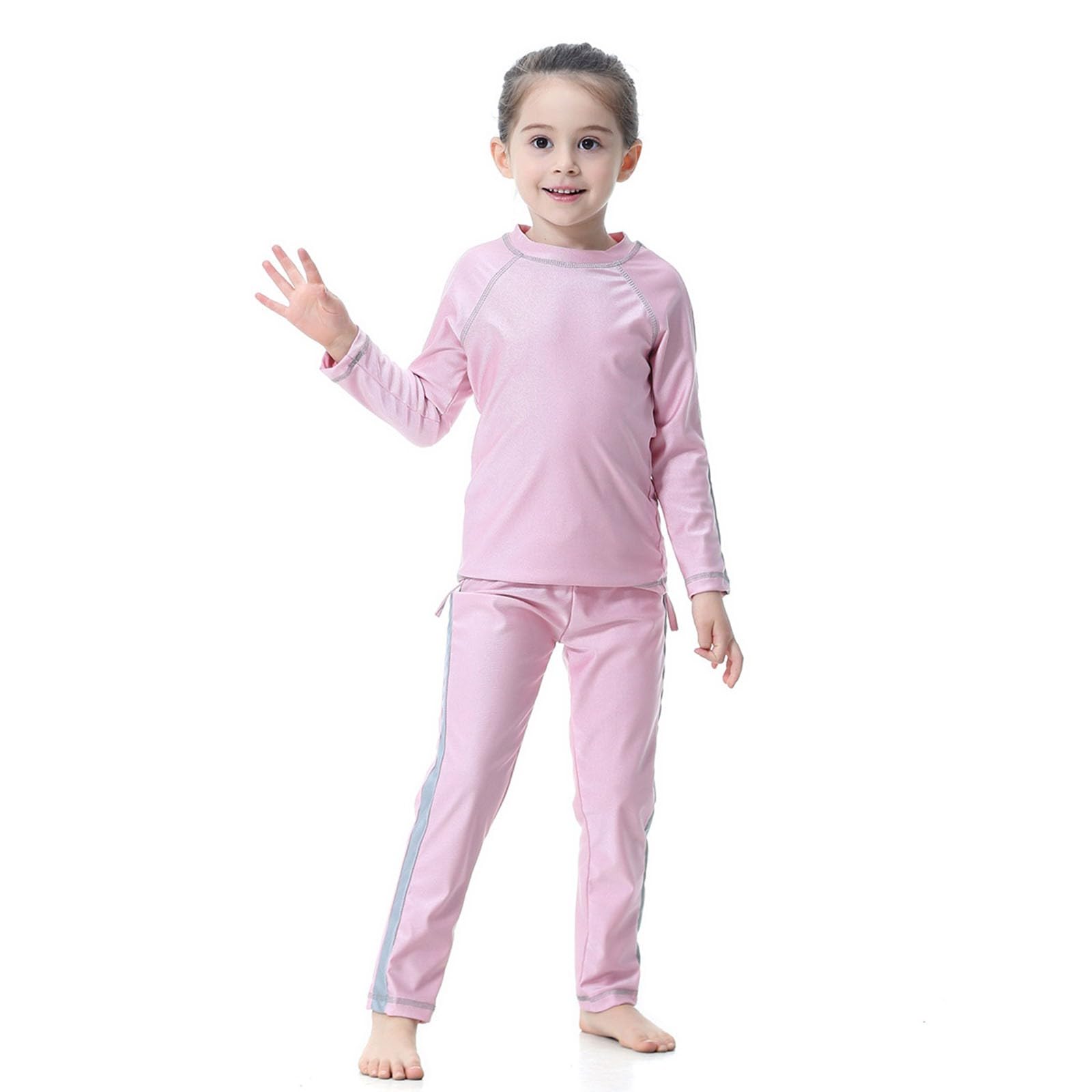 Bikini para niña adolescente con falda para niñas. Traje de baño con cobertura completa: camiseta de natación de manga larga y bañador para playa y piscina