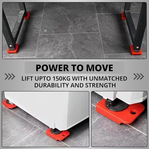Image of Furniture Lifter & Mover Tool Kit | 4 Pcs Sliding Pads with 360 Rotatable Design, Heavy Furniture Shifter for Sofa, Bed, Table & Home Rearranging | Pack of 1