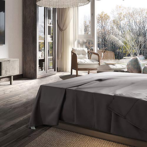 Sonoro Kate Bamboo Sheets Bed Sheet Set - 100% Pure Organic Viscose - 400Tc Bamboo 6 Pieces - Fit 18-20 Inch Deep Pocket Silk Feel, Cooling, Anti-Static, Hypoallergenic (Dark Grey, King) #TOP2