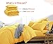 SGI 100% Cotton Sheet Set Soft 5 Pc Sheet Set - 2 Fitted Sheet, 1 Flat Sheet & 2 Pillowcase 15 inch Deep Pocket (Split - King, Golden Solid)