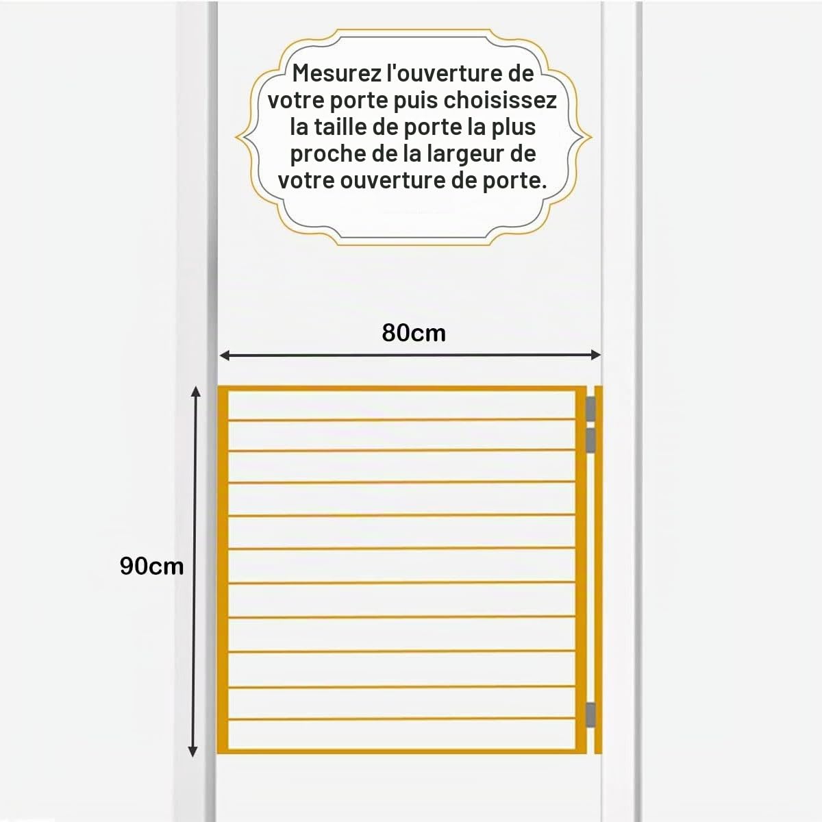 Porte Battante, Porte de Saloon Simple en Bois 80x90cm Charnières Incluses pour Cuisine Magasin Entrée Cloison Pub, Finition peinte, Blanc
