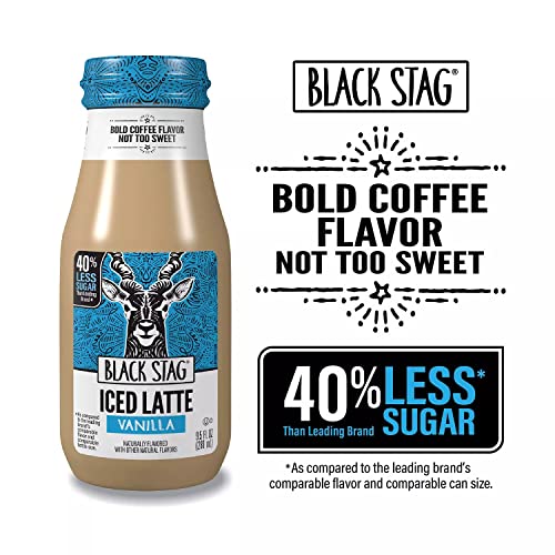 Black Stag Iced Latte, Vanilla Flavored, Ready To Drink (9.5 Fl. Oz, 12 Pk.) #TOP2