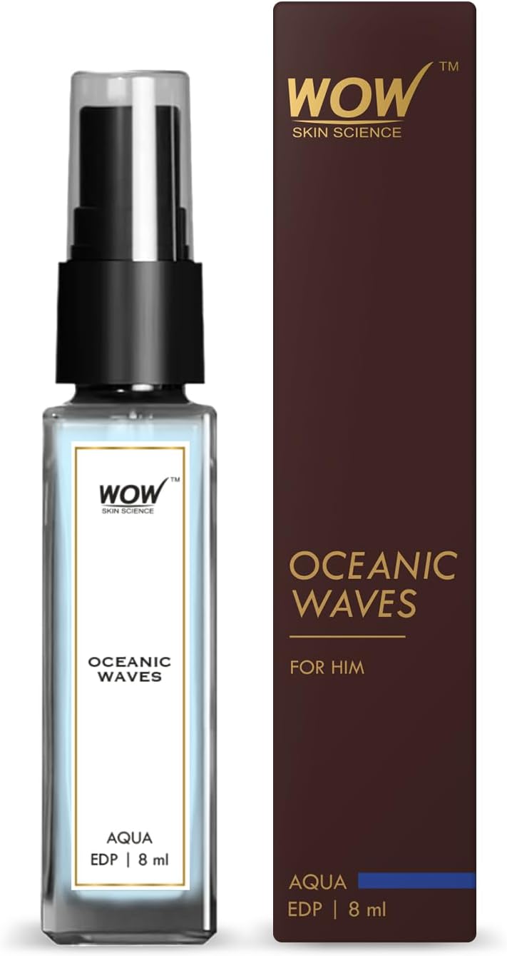 WOW Skin Science Men Oceanic Waves | Aqua Eau De Parfum |Premium Valentine'S Day Gift | Long Lasting Luxury Aerosol Perfume For Him | 8mL