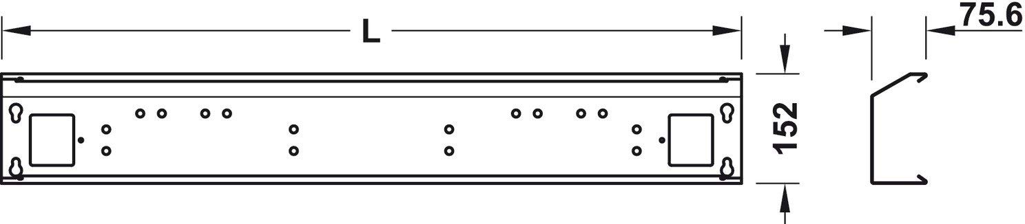 Scrivania Cavo Let - Traffico Bianco Ral 9016, Länge: 1024 mm