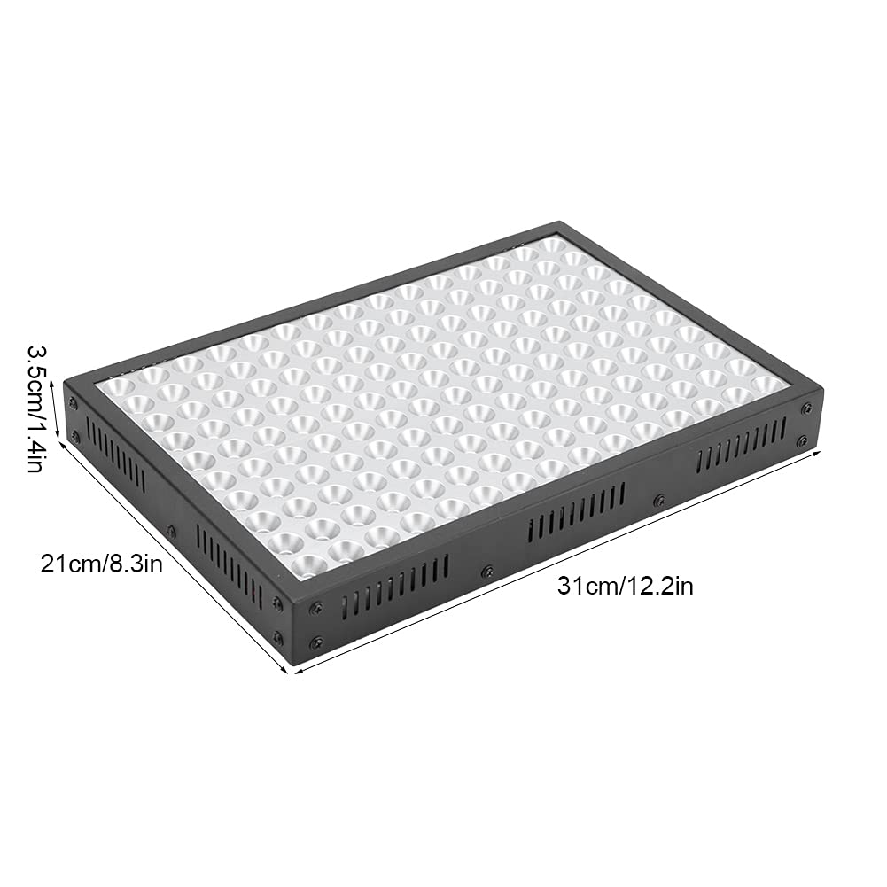 Haofy Luz LED de Cultivo de 1200W, Lámpara de Relleno de Luz Solar de Espectro Completo para Plantas de Interior de Invernadero, Flores Vegetales con Ventiladores Duales, 150 Uds. (Enchufe de la UE)