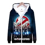 CYANDJ-Ghostbusters-3D-Gedruckter Pullover, Unisex-Hoodie, Langärmeliger Freizeitpullover, Reißverschlussjacke, Cooles Herren-Sweatshirt-XXL