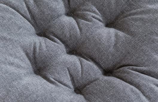 EXQUILEG Lot De 6 Coussins De Chaise - Ronds En Coton - Lavables - Pour L'intérieur Et L'extérieur - Orange