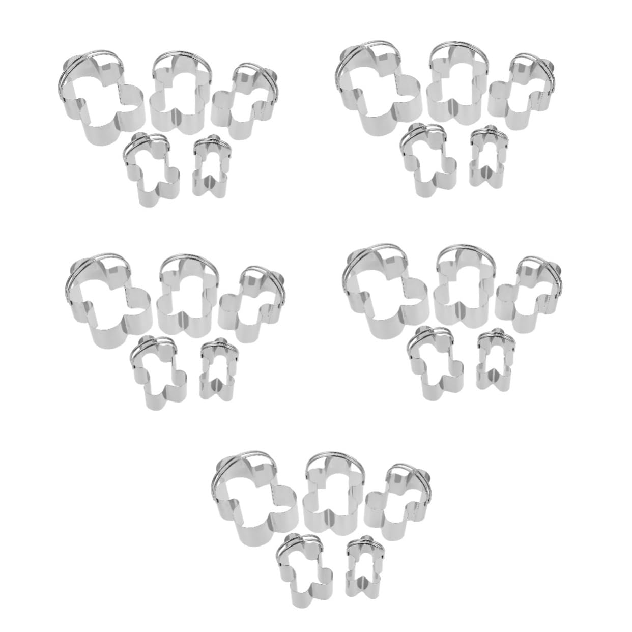 TOPBATHY 25 Stk 5-teiliges Set Mousse-Ringe Party-Cookie-Formen Cajas para fresas con Chocolate Backform küchenmaschiene kochgeschirr Gebäck Backwerkzeuge Keksformer Rostfreier Stahl