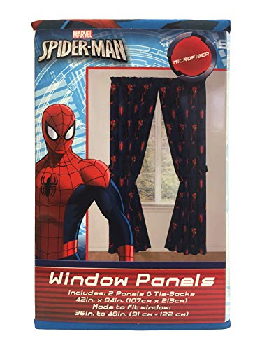 Jay Franco Marvel Spiderman Classic Saving The Day 84" Decorative Curtain/Drapes 4 Piece Set (2 Panels, 2 Tiebacks) - image 6