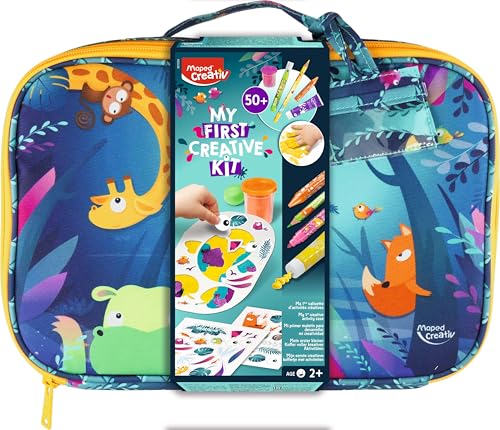 Maped Creativ Jungle Fever Case with 50 Pieces, Creative & Colourful Activities, Jumbo Pencils - Image 2