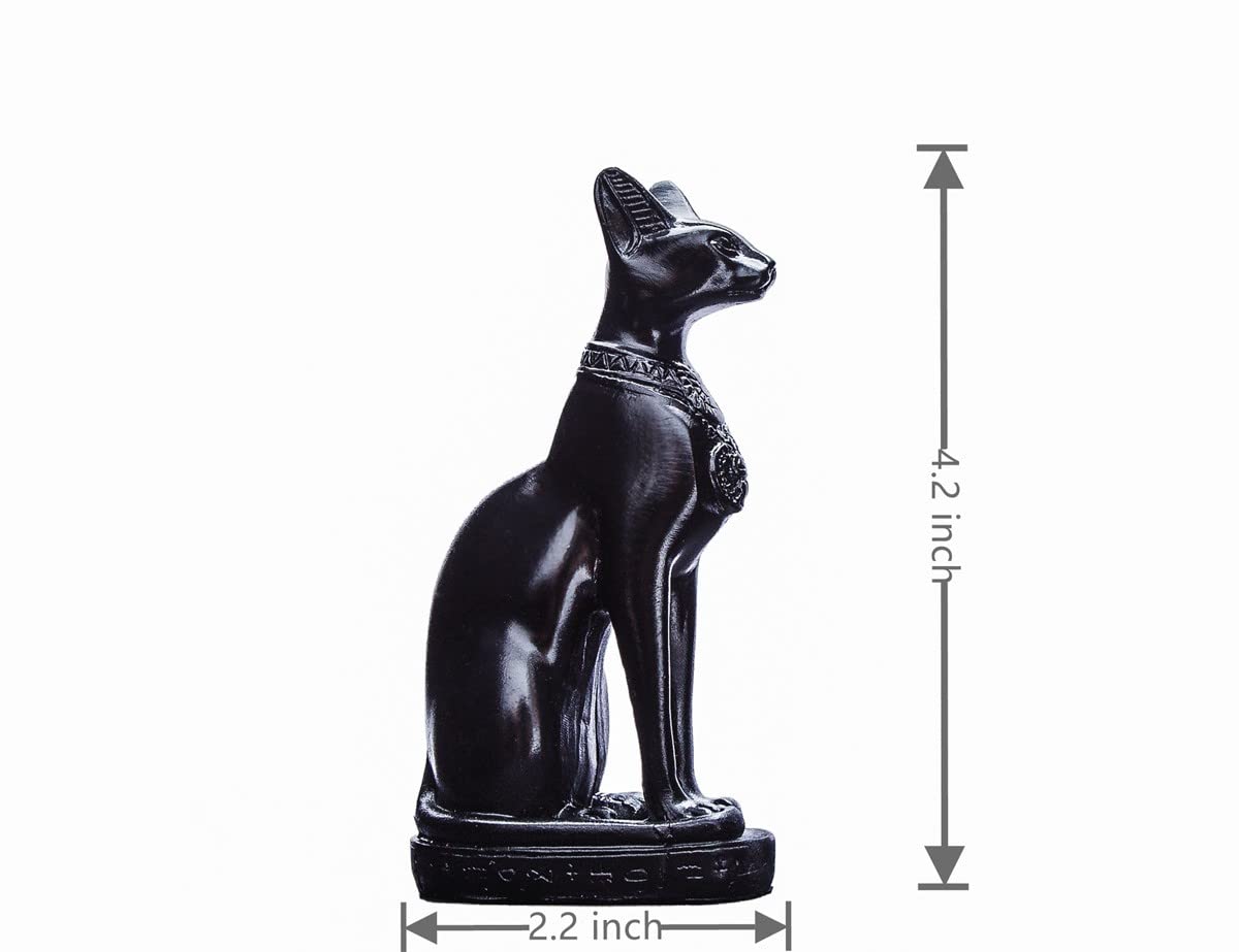【希少】エジプト　バステト神　古代エジプト　猫型の女神　置物　フィギュア　黒猫 希少】エジプト バステト神 古代エジプト 猫型の女神 置物