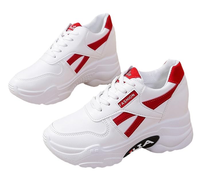 Comfortable Thick-Soled Women's Sports Shoes - Breathable and Casual, with Anti-Slip Soles. Versatile and Trendy Women's Sports Shoes.