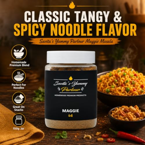 Image of Savita's Yummy Parlour Maggie Masala - 100g | Homemade Premium Instant Noodle Seasoning | Authentic Spice Blend for Rich Flavor