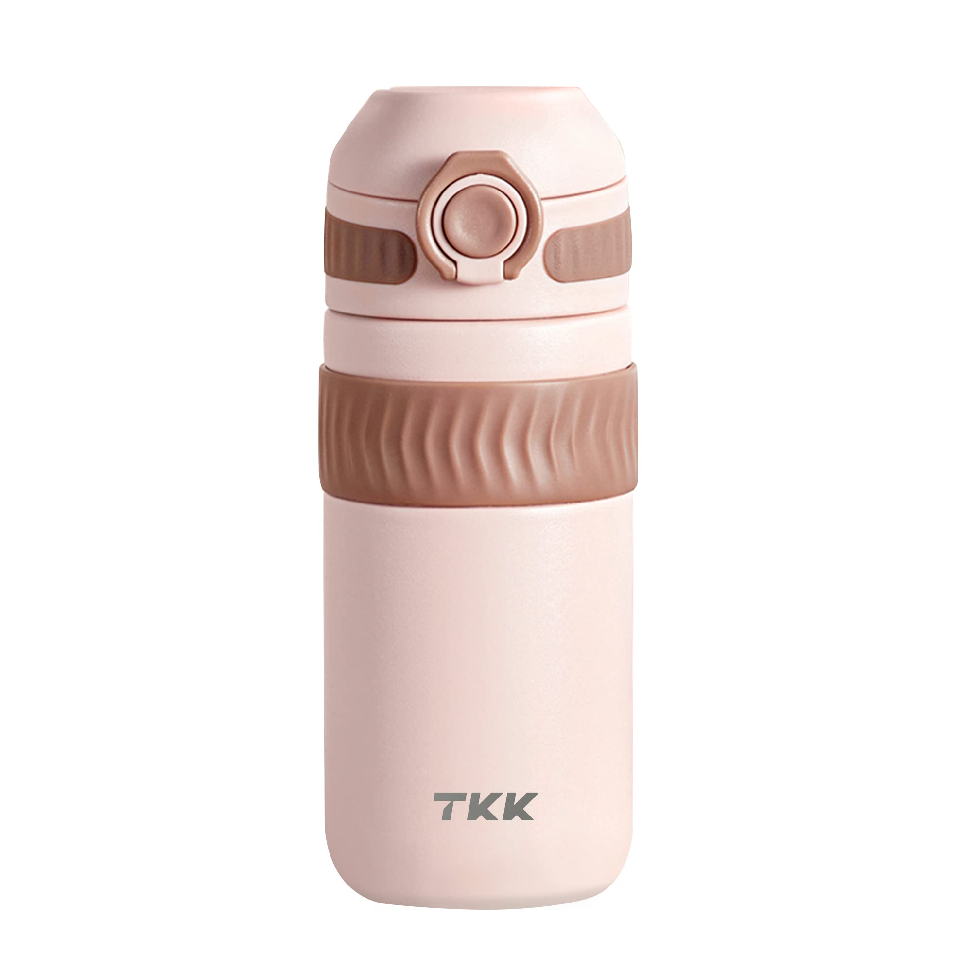 TITIROBA TKK Thermal Mug 450 ml Pink Coffee Mug Made of Stainless Steel Double-Walled Insulated, Leak-Proof - Coffee to Go Mug for Coffee and Tea