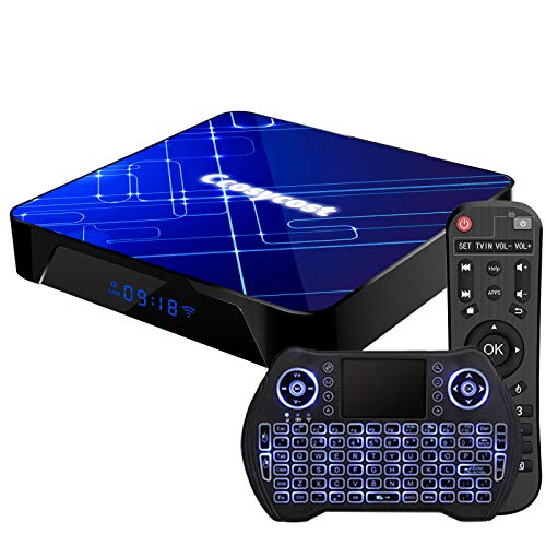Android TV Box 10.0 4GB RAM 32GB 64GB ROM Amlogic S905X3 Smart TV Box Set Top Box with Backlit Wireless Keyboard USB 3.0 Ultra HD 4K 8K HDR Dual Band WiFi 2.4GHz 5.8GHz BT 4.1 Streaming Media Player