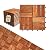CLOVERHOLM Hardwood Interlocking Patio Deck Tiles (Pack of 10 12" x 12") Floor Tile, Wood Flooring, Interlocking Floor Mats (12x12 Inch, Walnut, 10)