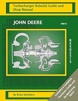 Paperback John Deere 6081H RE502515: Turbocharger Rebuild Guide and Shop Manual Book