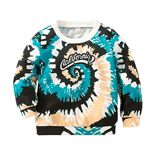 Children's Kids Boys Girls Toddler Camouflage Letters Long Sleeves Sweatshirt Top Boys Size Large Sweatshirt