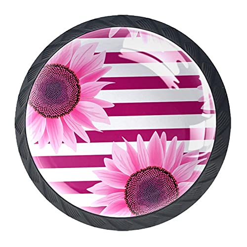 Boutons de placard ronds en verre boutons de meuble tournesol 30mm - 3