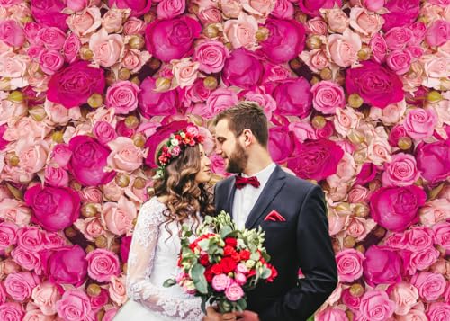 Fondo Fotográfico Rosa con Flores 10x8FT (120x96 inch) miniatura 4