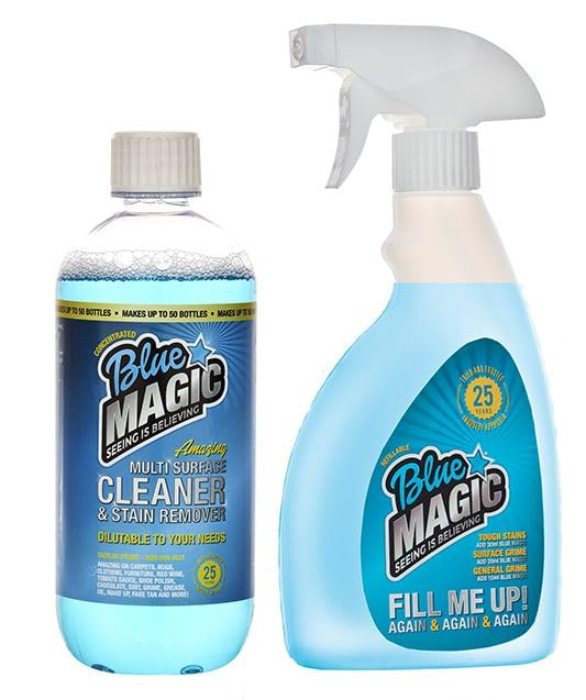 Blue Magic Stain Remover Concentrate Cleaner- Makes up to 50 Refill-able bottles