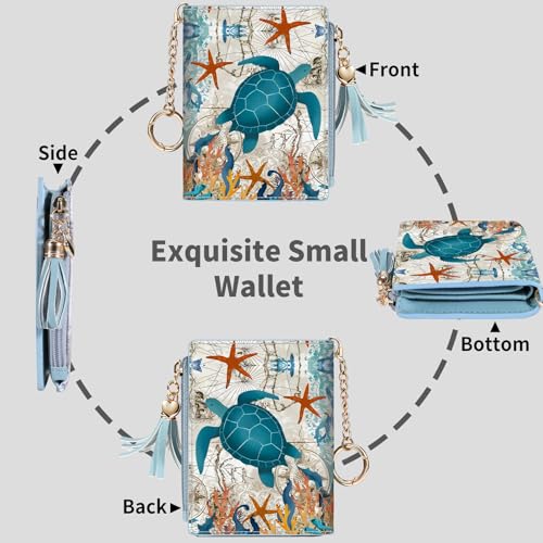 Image of Gostwo Small Wallets for Women, Stylish Womens Wallet with ID Window, Zippered Coin Pocket and Tassel. Cute RFID Wallet for Women, ideal for Teen Girls, Commuters, and Women for Daily Use