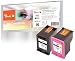 Produktbild Peach H62 Spar Pack Druckköpfe (BK, C) ersetzt HP No. 62, N9J71AE für z.B. HP Envy 5640 e-All-in-One, HP OfficeJet 5744, HP Envy 7640 e-All-in-One, HP Envy 5644 e-All-in-One, HP Envy 5540
