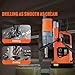 Magnetic Drill 1550W 2" Boring Diameter 13000N 500 RPM Portable Electric Mag Drill Press W/Variable Speed Drilling Machine