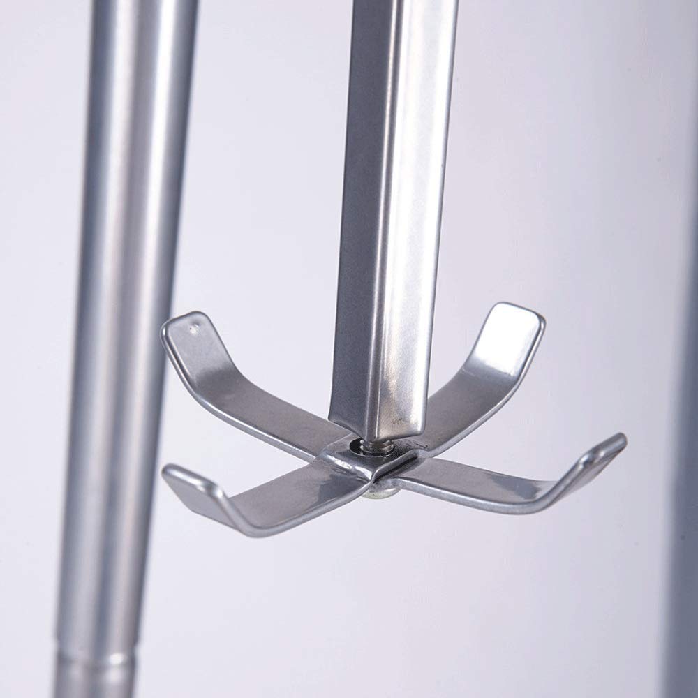 Garderobenständer, Stehend, Aus Metall, Garderobenständer, Hutaufhänger, 12 Haken Für Jacke, Handtasche, Schalständer, Schirmständer, Platzsparend, Garderobenständer,Silver-50×172cm