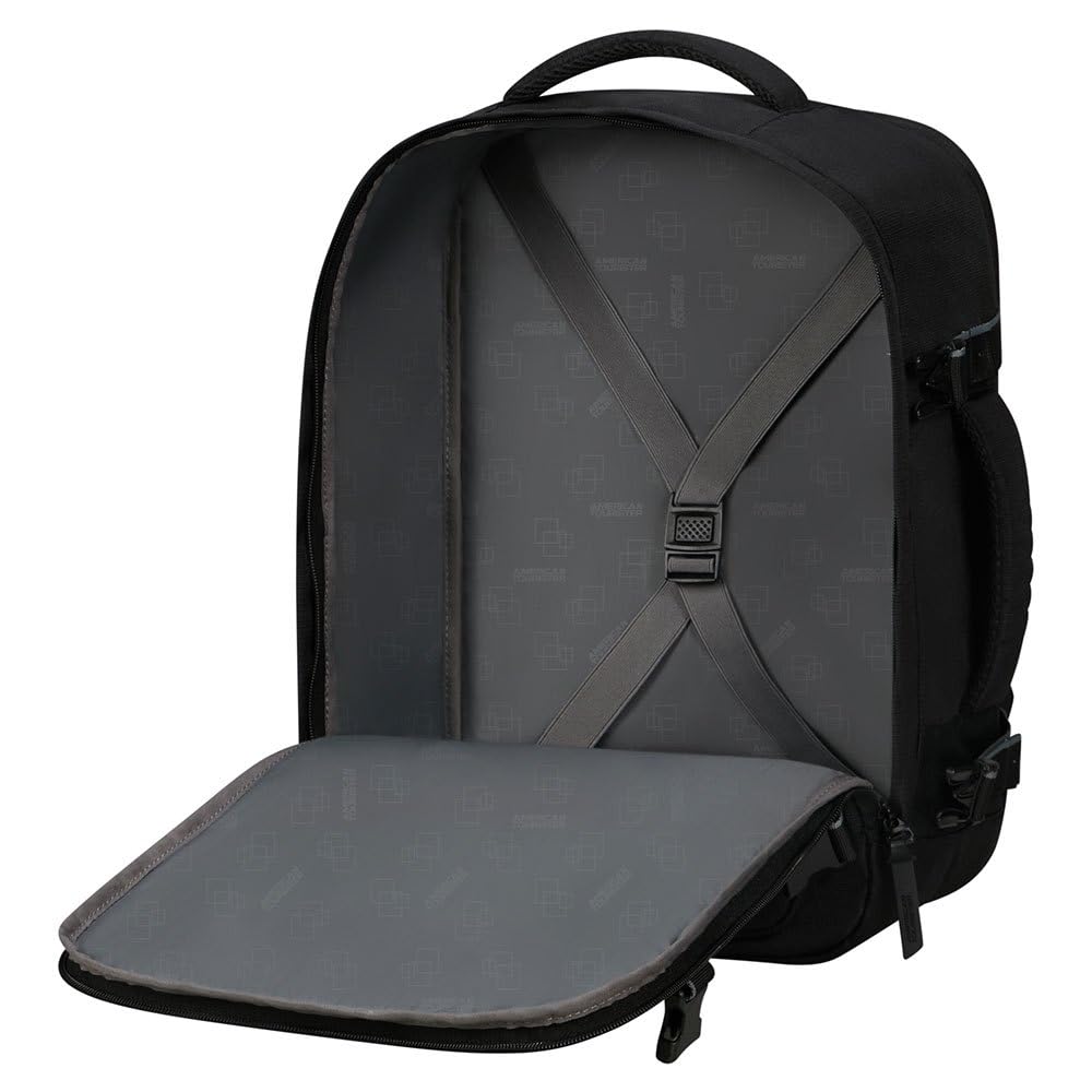 American Tourister Take2Cabin - Wizz Air/Vueling Cabin Bag 30 x 20 x 40 cm, 26,5 L, 0,60 kg, bagagli a mano, backpack aereo S/M Underrseater, nero (nero)