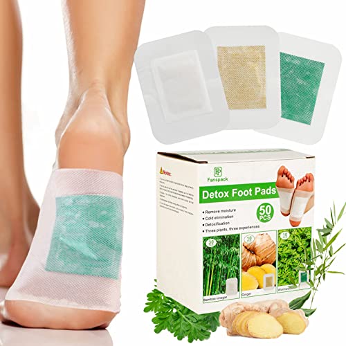 Fanspack Detox Yeso-Detox Parche para pies 50 piezas Bambú, jengibre, Ajenjo Detox Yeso Pies Detox Yeso Pies Detox Parche para pies Detox Detox Foot Patch, Parche para desintoxicación Cover