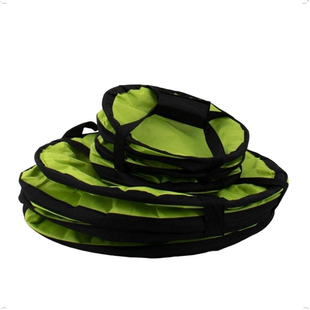 Rekord Laubsack Set 2-teilig stabil Wasserabweisend (Grün) mit Pop Up Technik, Gartensack, Abfallsack, Gartenabfallsack, Gartentasche, Gartenmüllsack, Korb