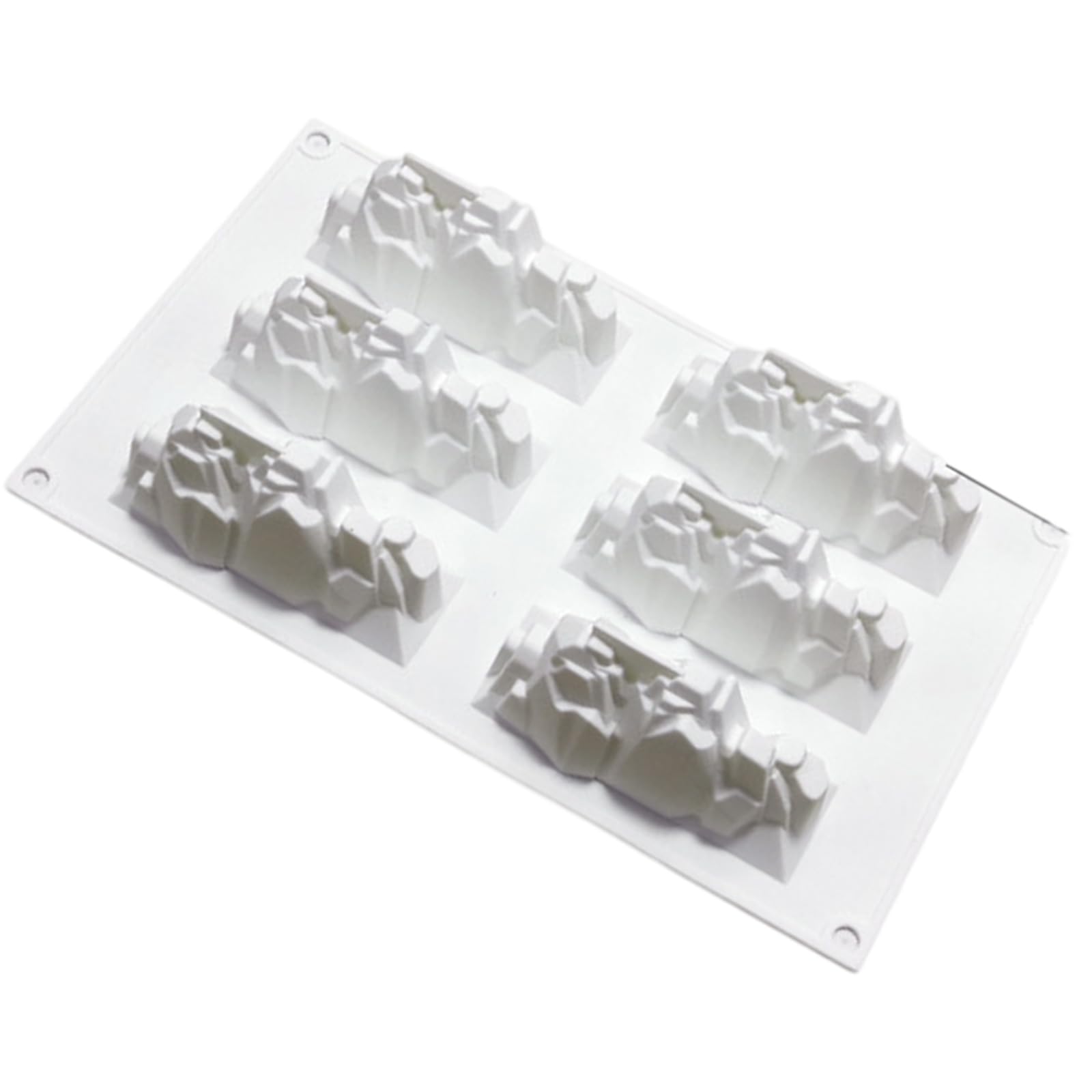 MICFENY 6 Cavities Silicone Dessert Mold Mountain Shape Professional Pastries for Creative Baking and Dessert Making