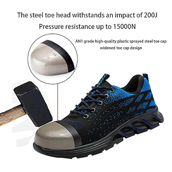 S3 Ademend Beschermende Schoenen Stalen Sneaker,Voegt Een Slipstoppatroon Toe, Goede Grip In De Schoenen En Een Stevige Stap, Voor Outdoor Exploitatie, Bouw,▁
