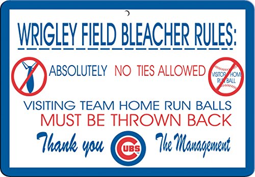 Fremont Die MLB Chicago Cubs Sign12x18 Plastic 2016 World Series Champs Design, Team Colors, One Size