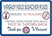 Wrigley Field "Bleacher Rules" Sign by Fremont Die