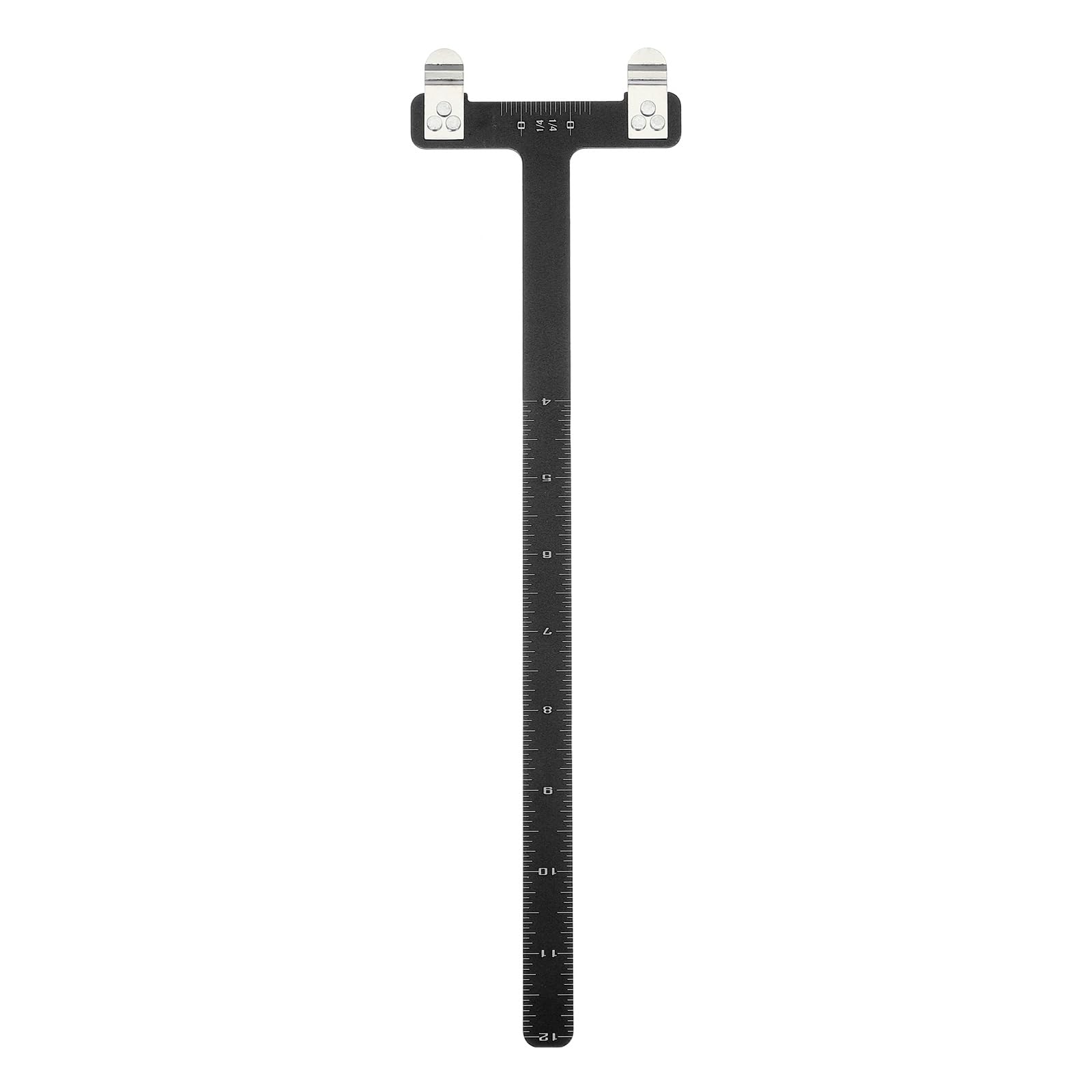 sourcing map Archery Bow Square, T-Shape Ruler 33 x 9 mm Turning Bow String Measurement Tool Aluminium Alloy for Recurve Compound Bowstring Archery Accessories (Black)