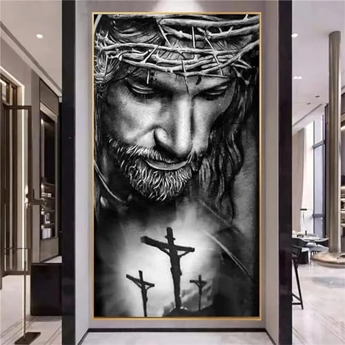 Peinture Diamant Adulte Jésus : Broderie Diamant Grand Format 100x230cm 5D DIY Décoration Murale