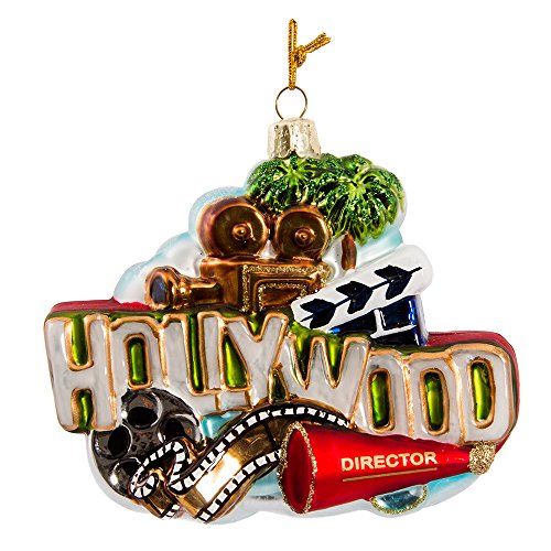 Kurt Adler Glass Hollywood Sign Ornament, 5-Inch, Multicolor, 9.906006 x 8.635992 x 15.24 cm - Image 2